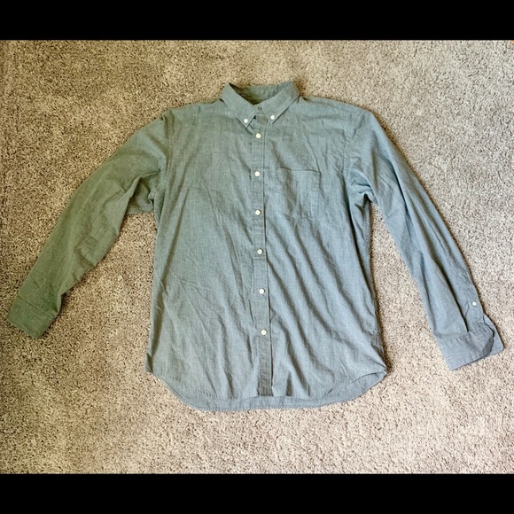 Old Navy Gray Slim Fit Button Down - Picture 1 of 5